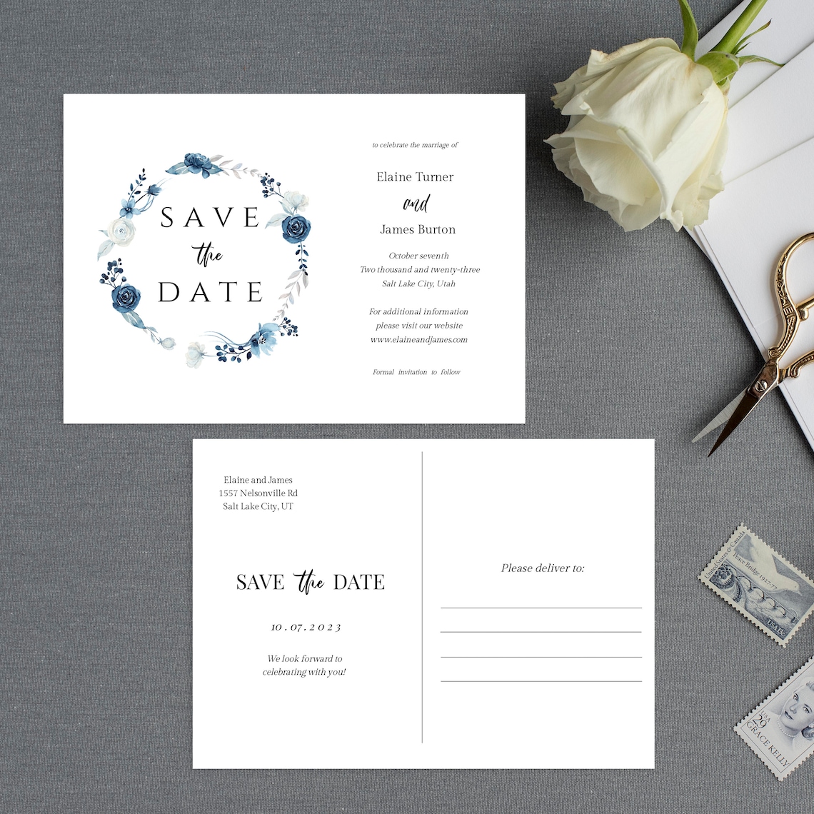 Editable Save the Date Postcard Template Printable Save the | Etsy