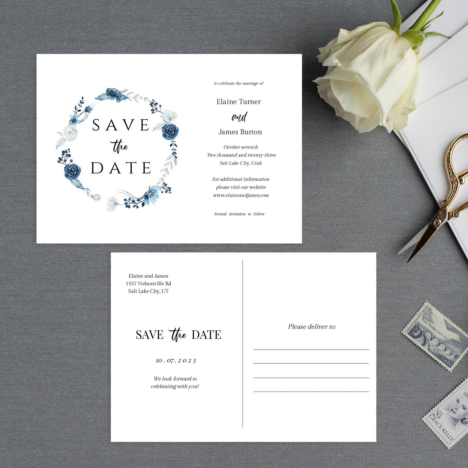 Editable Save the Date Postcard Template Printable Save the - Etsy