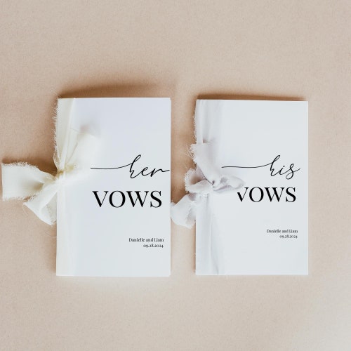 his-and-her-vow-books-leather-vows-book-custom-vows-booklet-etsy-ireland