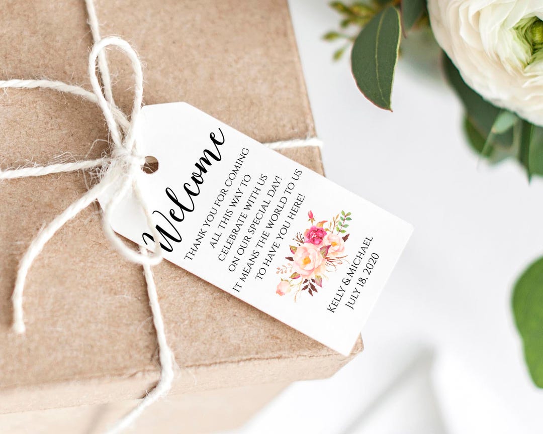 Wedding Welcome Tag, Printable Welcome Tag, Welcome Tag, Welcome Bag ...