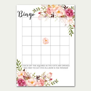 Baby Shower Bingo, Bingo Game, Floral Bingo Game, Bingo Cards, Boho Chic Bingo, Baby Shower Game, Baby Shower Activities, Gender Neutral, C1 image 2