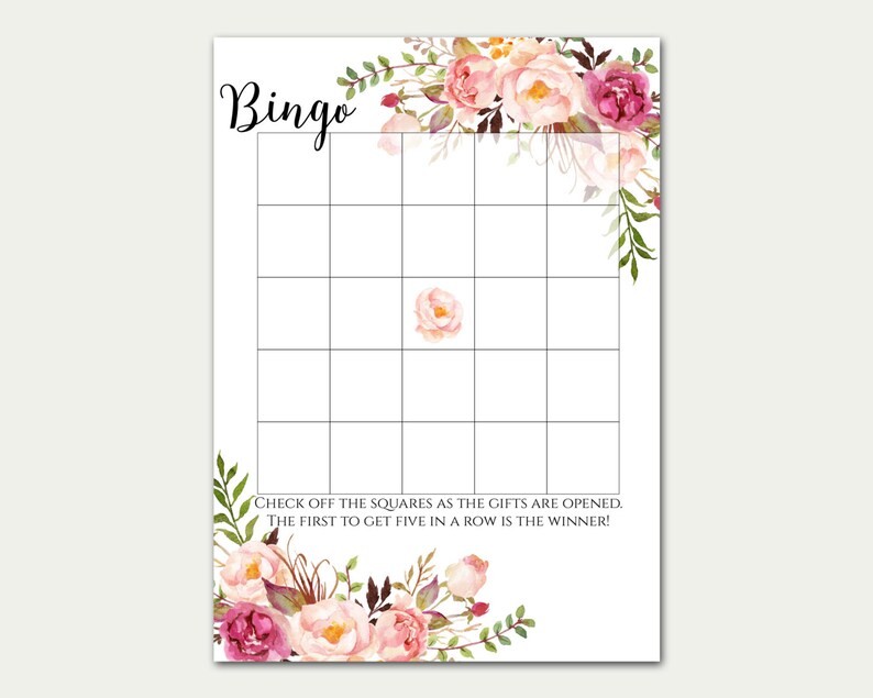 Baby Shower Bingo, Bingo Game, Floral Bingo Game, Bingo Cards, Boho Chic Bingo, Baby Shower Game, Baby Shower Activities, Gender Neutral, C1 image 2