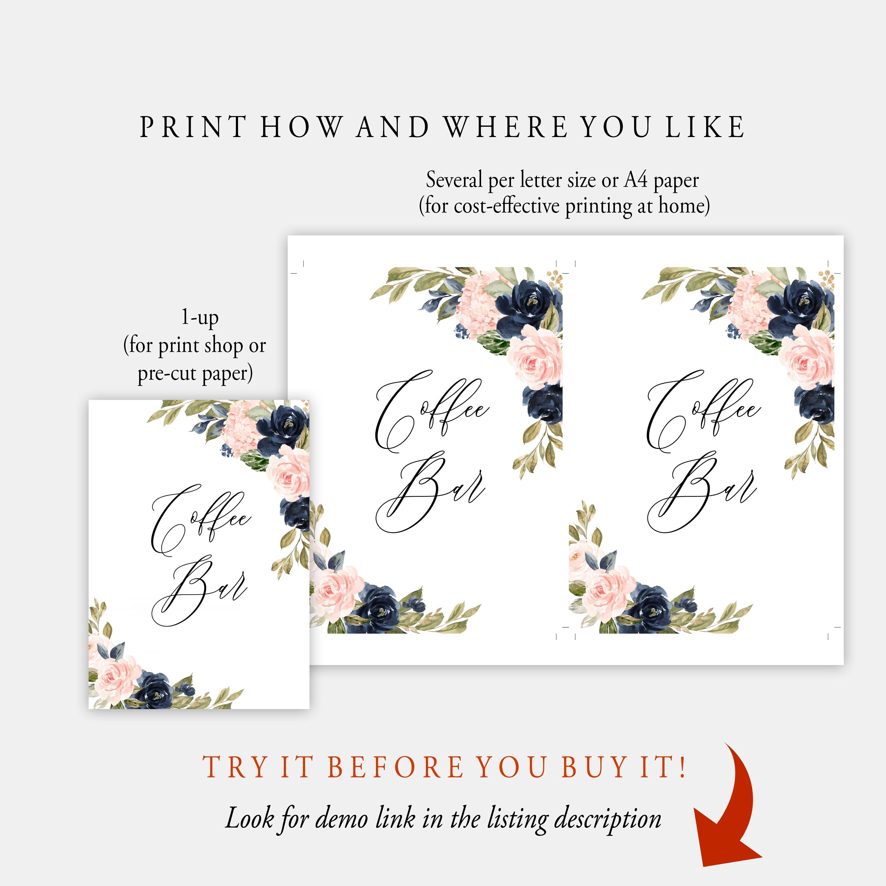 Custom Boho Wedding Sign Template Fully Editable | Etsy