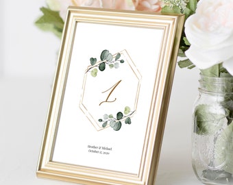 Table Number Card Template, Instant Download, Editable Wedding Table Numbers, Printable Table Numbers, Boho Table Numbers, Templett, C22