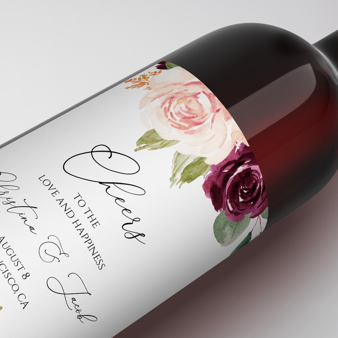 Wine Label Template Instant Download Editable Cheers to Love - Etsy