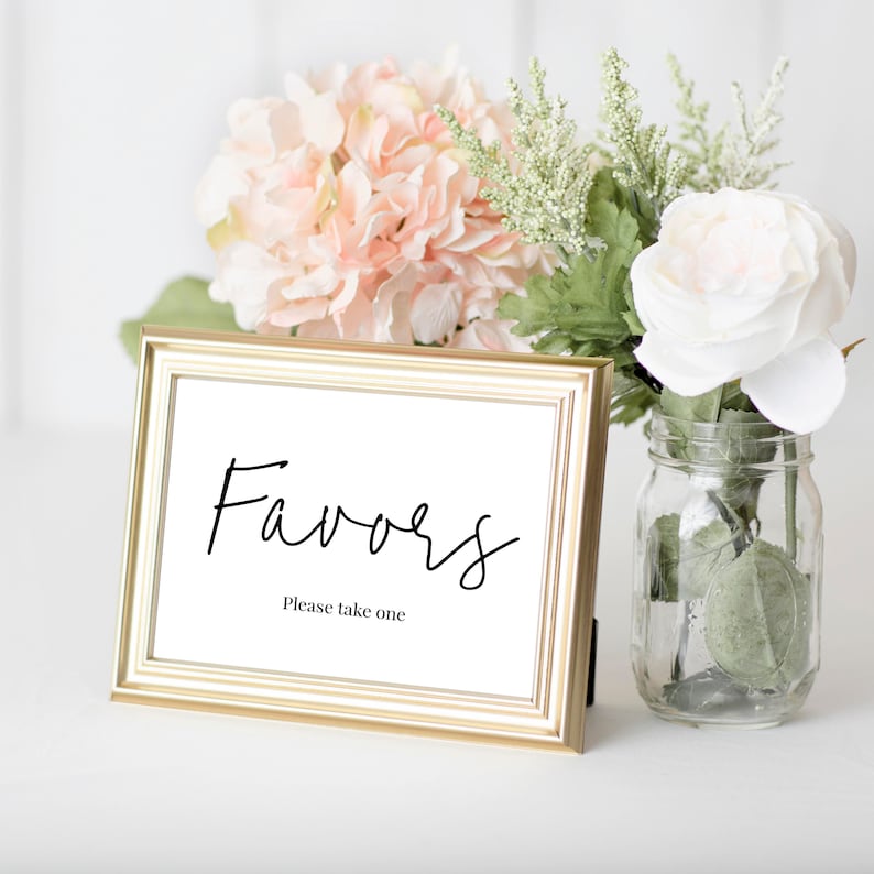 Favors Sign Bridal Shower Sign Wedding Favors Sign Favors Etsy Canada