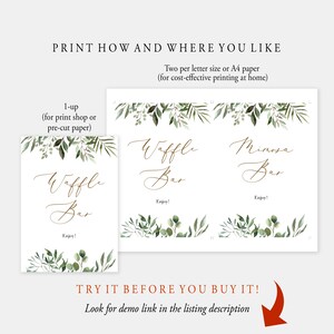 Custom Greenery Wedding Sign Template, Instant Download, Greenery and ...
