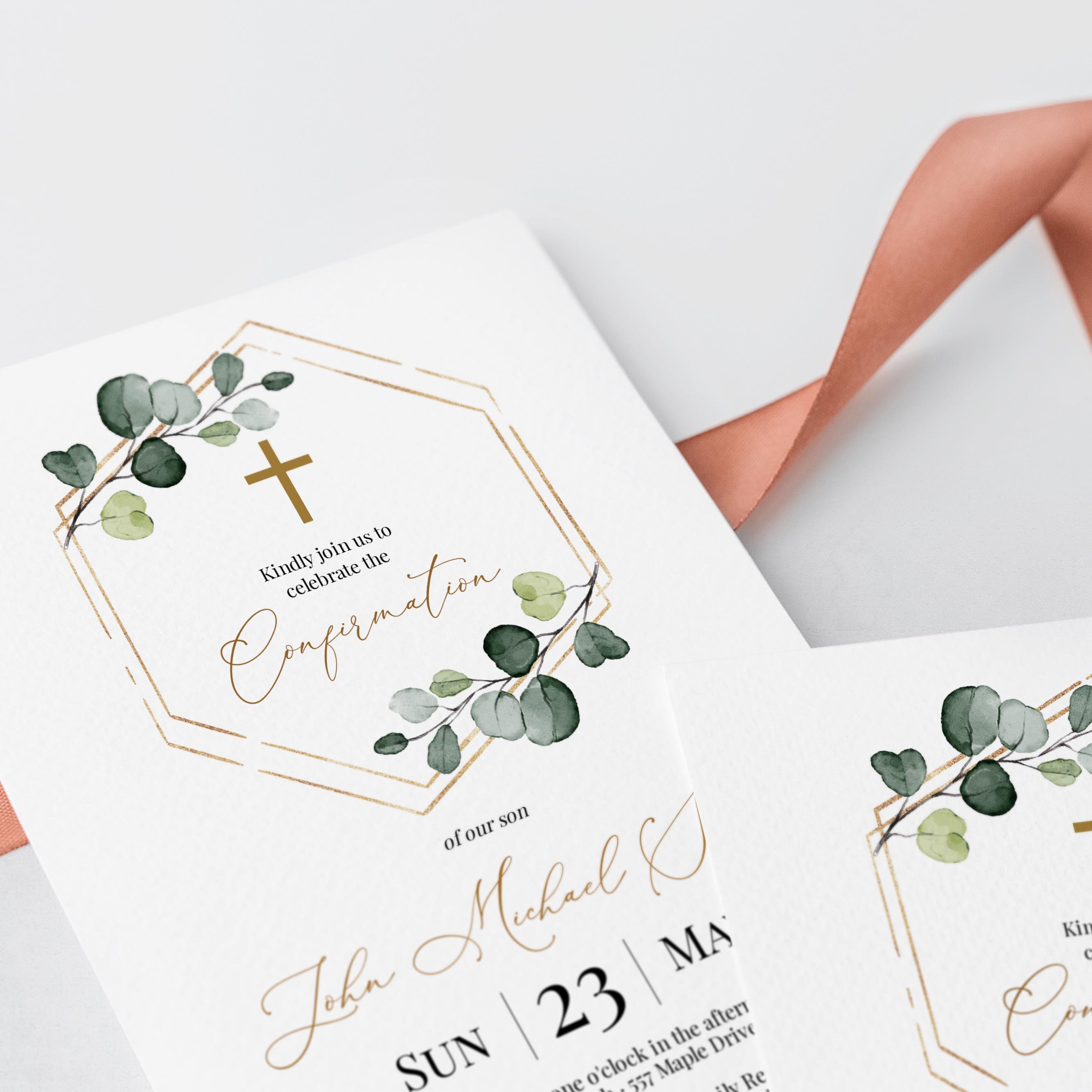 Confirmation Invitation Template Download Printable - Etsy