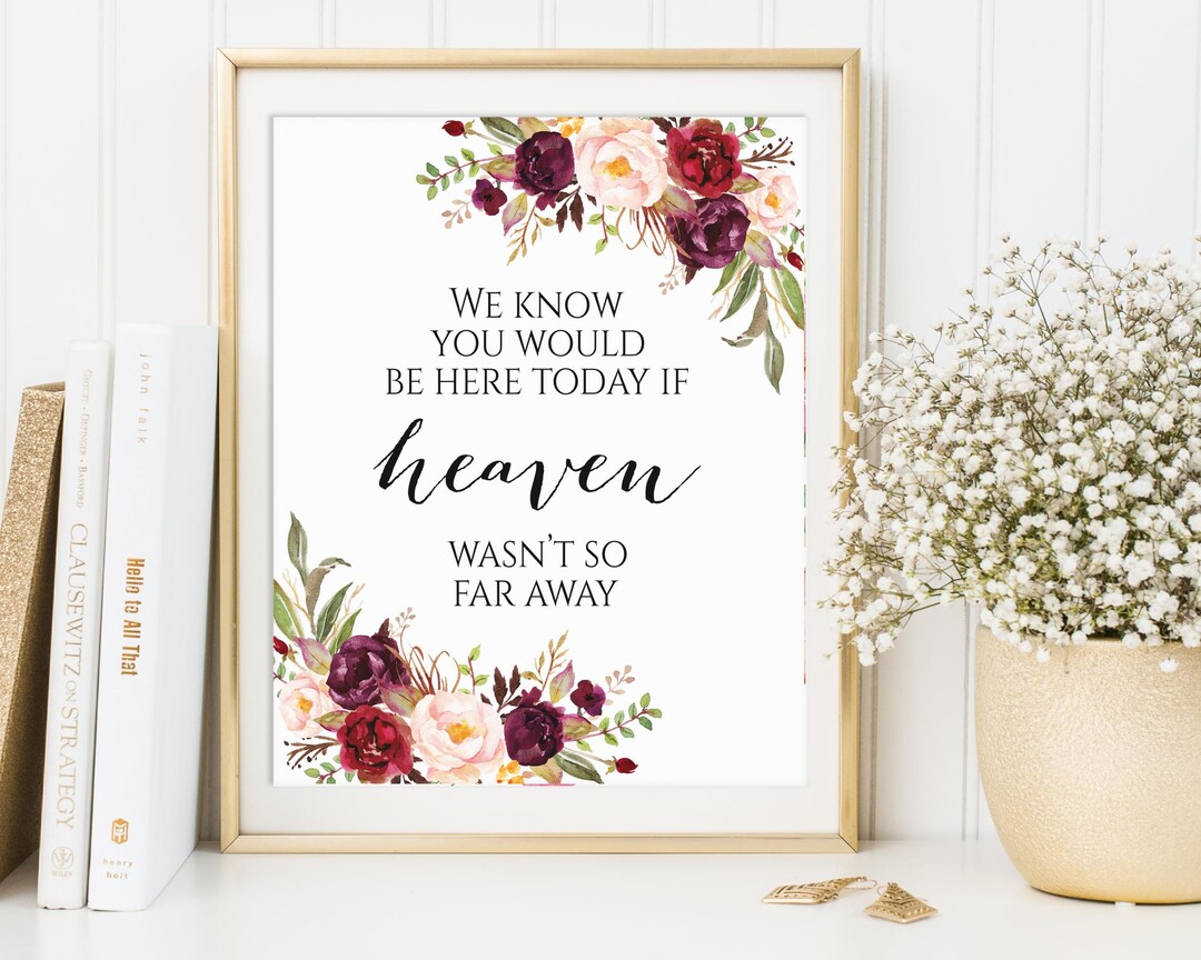 If Heaven Wasn T So Far Away Sign