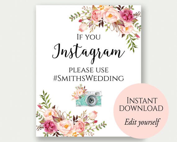 instagram-wedding-sign-if-you-instagram-sign-instagram-sign-etsy