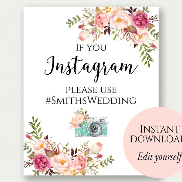 Instagram Sign - Etsy