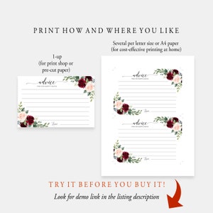 Advice for the Happy Couple, Wedding Advice Card, Advice Cards, Advice ...