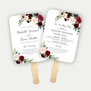 Fächerprogrammvorlage, Fächerhochzeitsprogramm, Zeremonieprogramm, druckbares Hochzeitsprogramm, Ordnung der Zeremonie, bearbeitbares Programm, Templett, C6