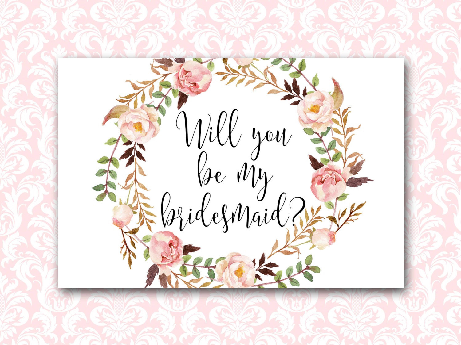 bridesmaid-printable-will-you-be-my-bridesmaid-bridesmaid-proposal-watercolor-rose-wedding-bridesmaid-invitation-diy-wedding-etsy