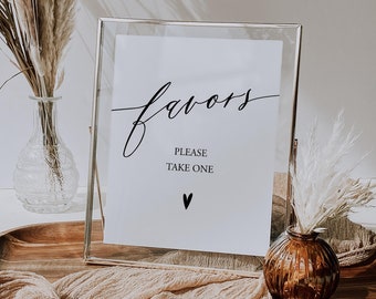 Favors Sign Template Bridal Shower Sign Wedding Favors Sign Favors Printable Baby Shower Favors Decor Favours Sign Favor Sign Templett, C93