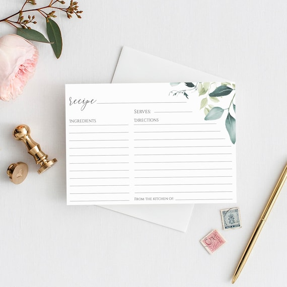 Free Printable Recipe Cards Template 4x6 Recipe Cards