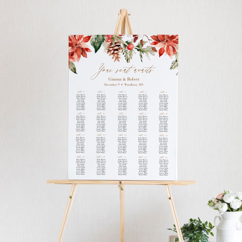 Winter Wedding Seating Chart Template Editable Holiday Etsy winter-wedding-seating-chart-template-editable-holiday-etsy