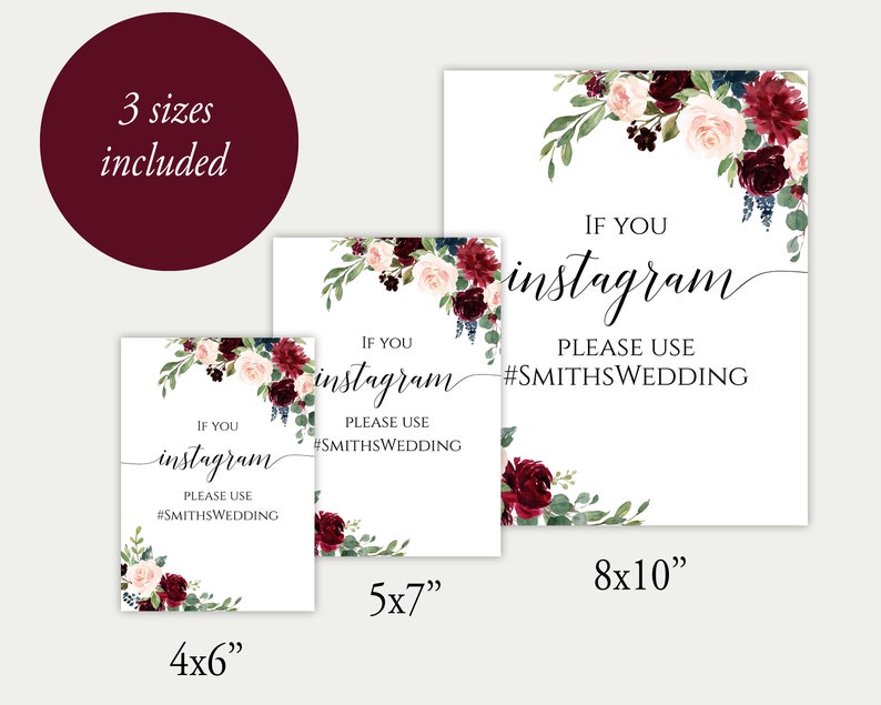 Instagram Wedding Sign If You Instagram Sign Instagram - Etsy