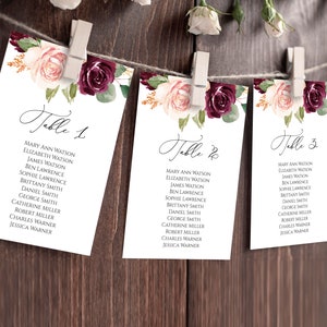 Printable Wedding Seating Chart Template, Editable Seating Cards, Seating Chart Sign, Seating Chart Template, Instant Download, Templett C29