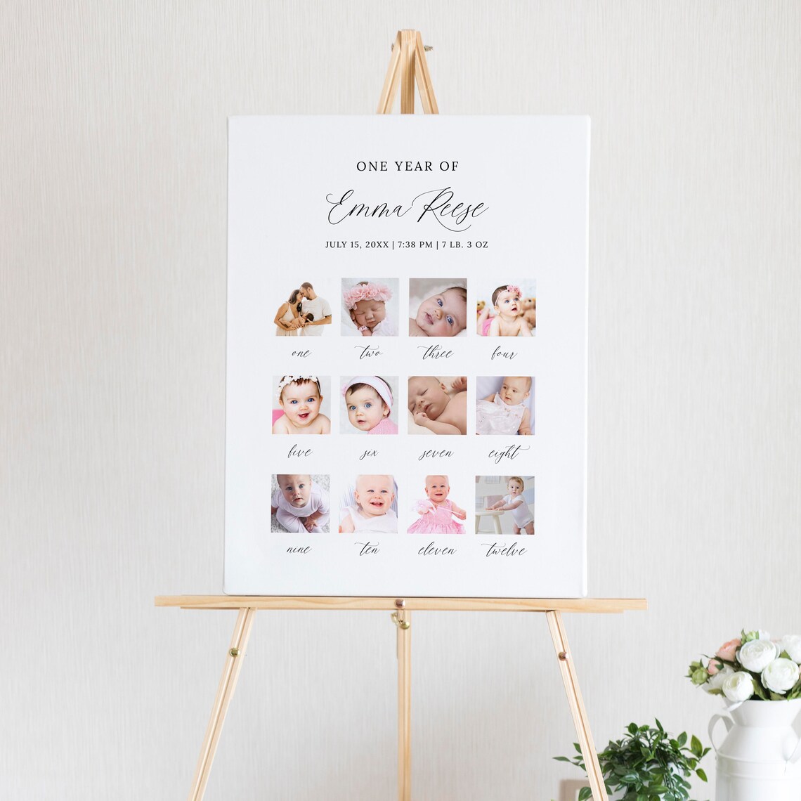 First Birthday Photo Sign Template Editable 1st Birthday Etsy First Birthday Photo Sign Template Editable 1st Birthday Etsy