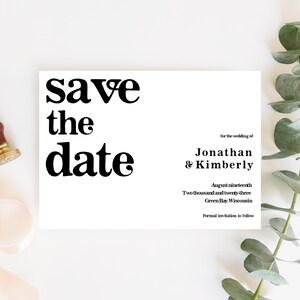 Editable Save The Date Template Download, Vintage Save The Date Cards, Printable Save Our Date Simple, Minimalist Save The Day, Templett image 6