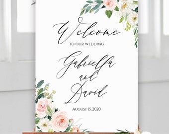 Welcome Sign, Welcome Wedding Sign, Welcome To Our Wedding, Fully Editable Welcome Printable, Printable Welcome Sign Templett, Reception, C9