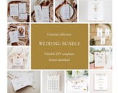 Celestial Wedding Bundle, Galaxy Wedding Bundle Template, Printable Universe Wedding Invitation Suite, Wedding Essentials, Templett, C77