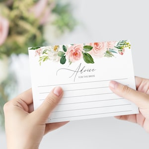 Consejos editables para la novia, tarjetas de consejos para la despedida de soltera estilo boho, consejos para los recién casados, juego de tarjetas de consejos para la despedida de soltera imprimibles, Templett C9
