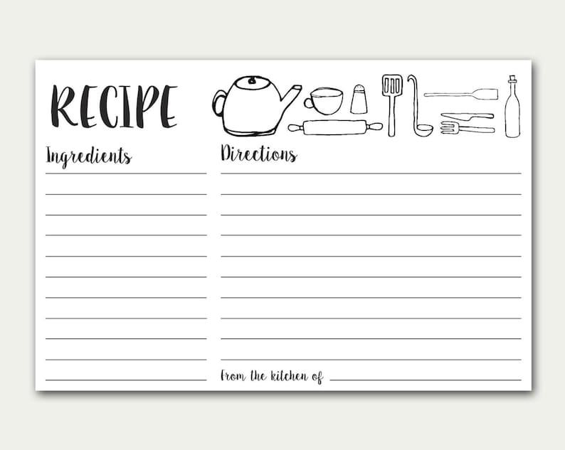 recipe card templates for mac