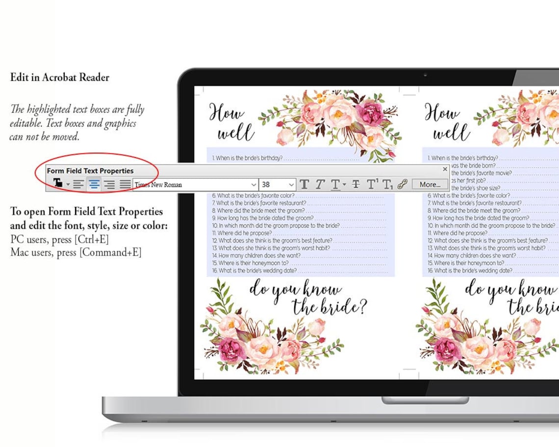 How Well Do You Know the Bride Editable Game PDF Template - Etsy
