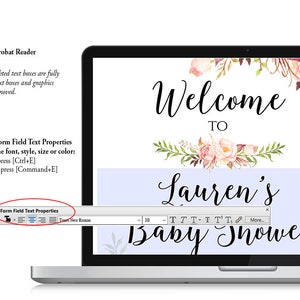 Welcome To Baby Shower, Baby Shower Welcome Sign Template, Baby Shower Sign, Printable Welcome Sign, Welcome Sign, Boho Chic Signs, C1 image 3