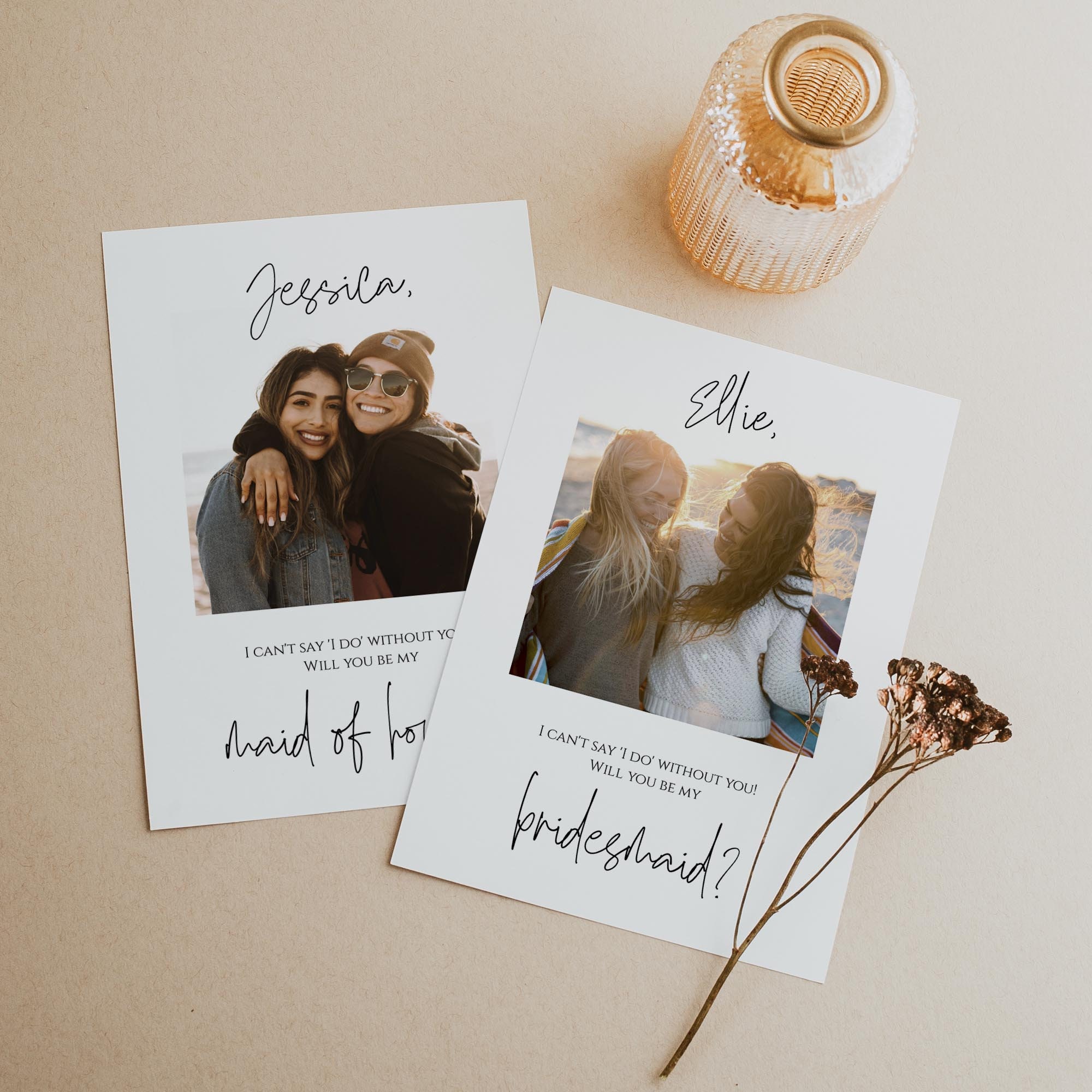 Paper Invitations Will You Be My Bridesmaid Template Bridesmaid 