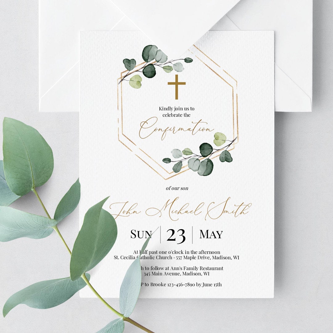 Confirmation Invitation Template Download, Printable Confirmation Confirmation Invitation Template Download, Printable Confirmation
