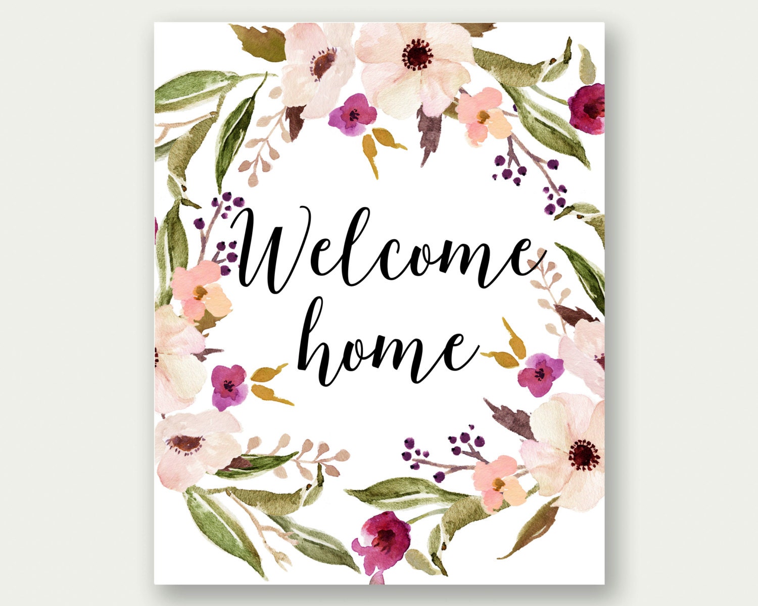 Welcome Home Printable Housewarming Gift Welcome Home Wall Art 