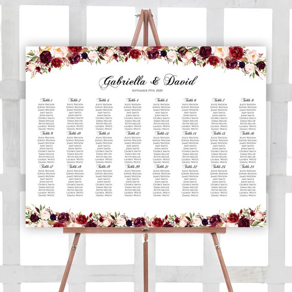 Etsy Seating Chart Board