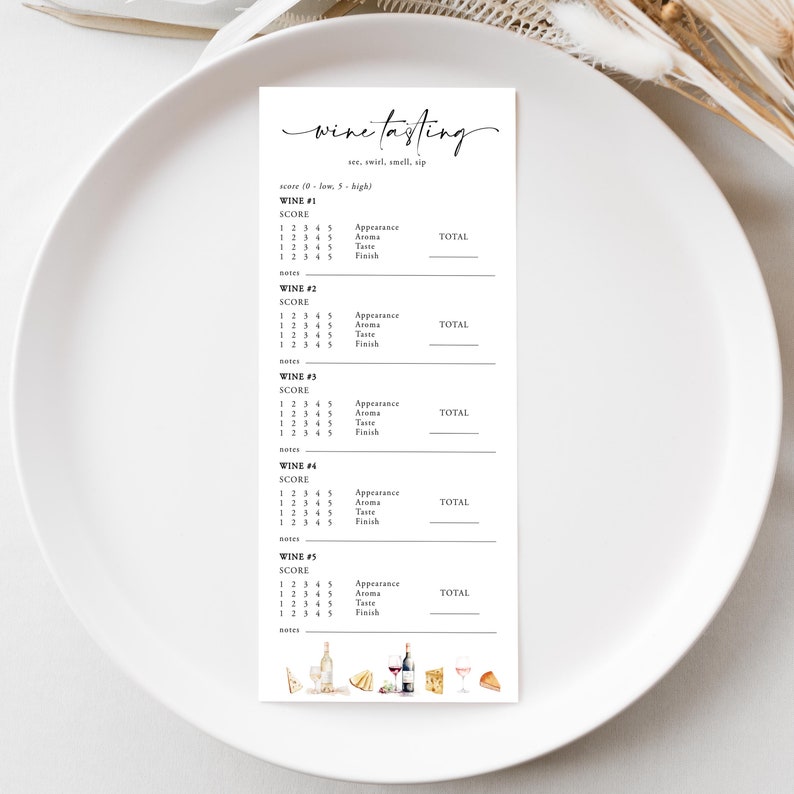wine note card
tasting note card
printable wine card
winery tasting card
guess the wine