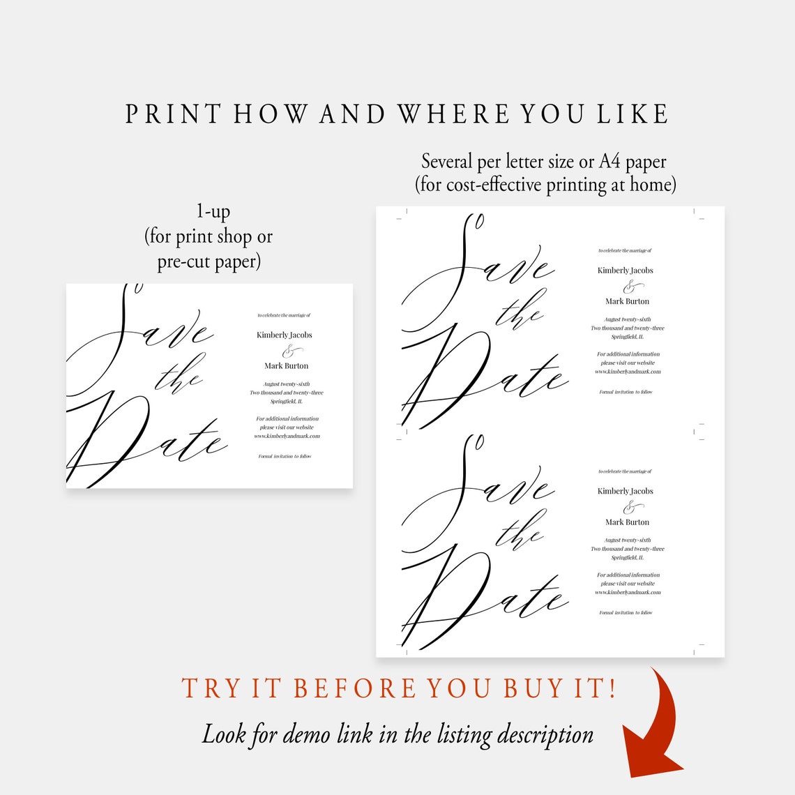 Editable Save the Date Postcard Template Printable Save the - Etsy