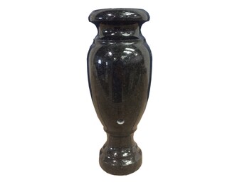black granite vase