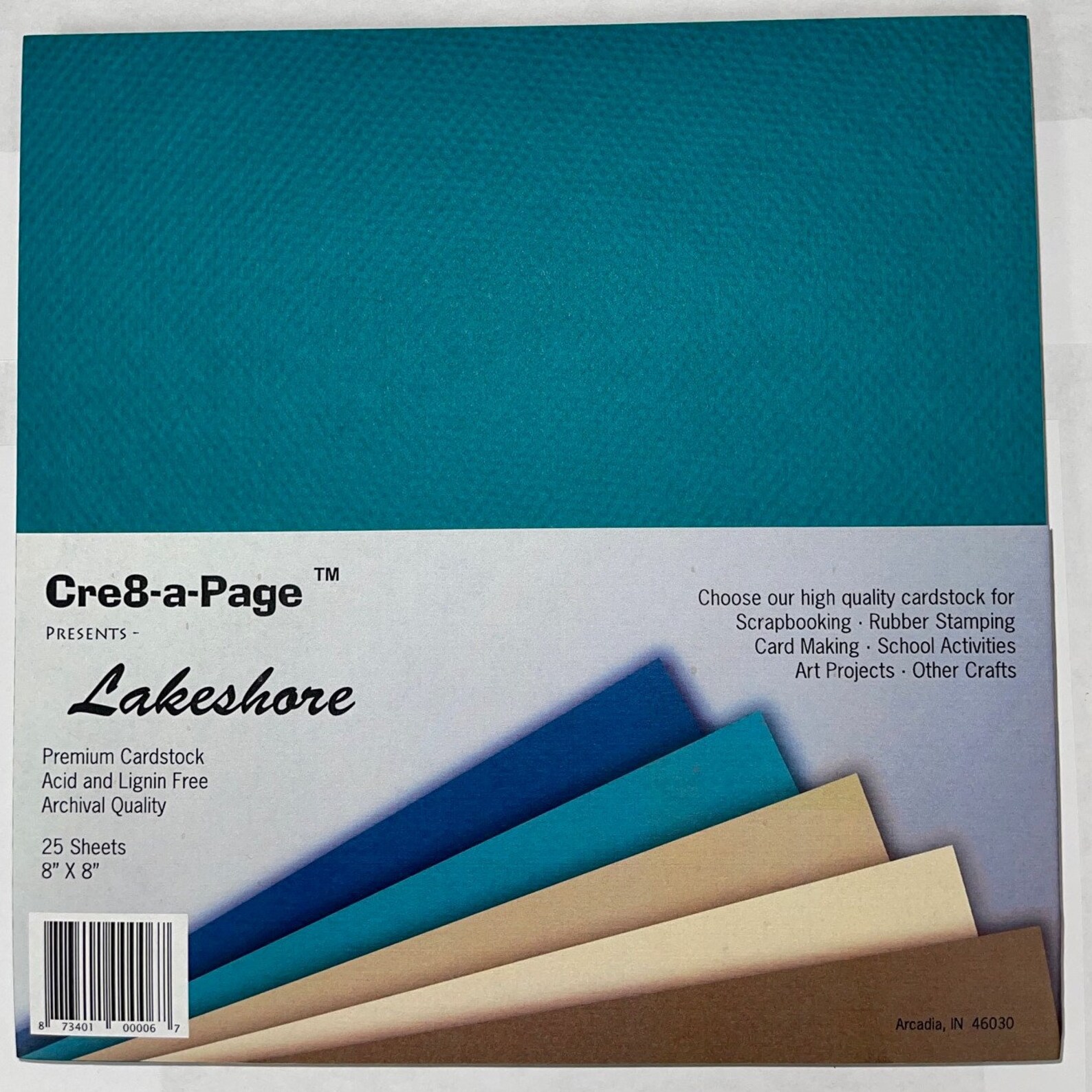 8x8 Lakeshore Pack Cardstock Paper 65 Smooth Arts 5 Colors 25 Etsy