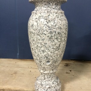 10x4-G Lunar Pearl Granite Vase Headstone Memorial Monument