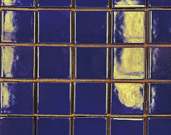 2x2 Cobalt Blue Ceramic Tile: Glossy Wall Border, Arts & Crafts (100 Square Feet)