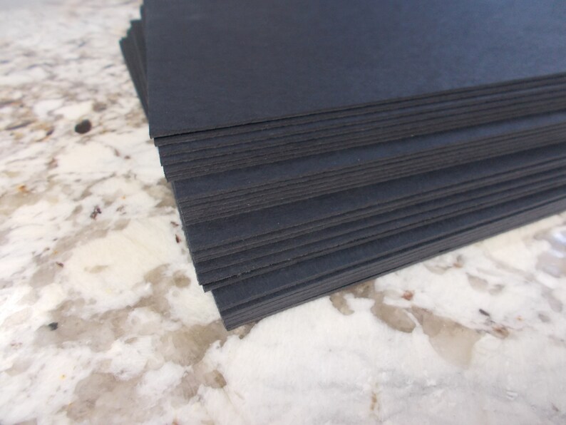 Cardstock 12x12 Black Chipboard Paper 25 Sheets Etsy