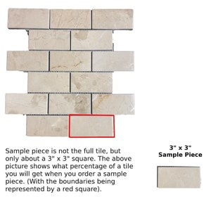 Creamy Marble Subway Backsplash Backsplash 2x4 Tile About 2x4 SAMPLE PIECE TS-45