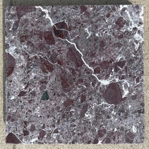 Rosso Levanto Marble Tile: Tumbled Natural Stone, 12&quot; x 12&quot;