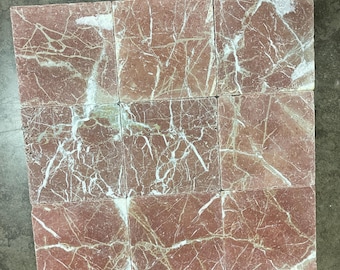12x12 Rojo Alicante Red Marble Honed Tile Remodel Floor T-70B