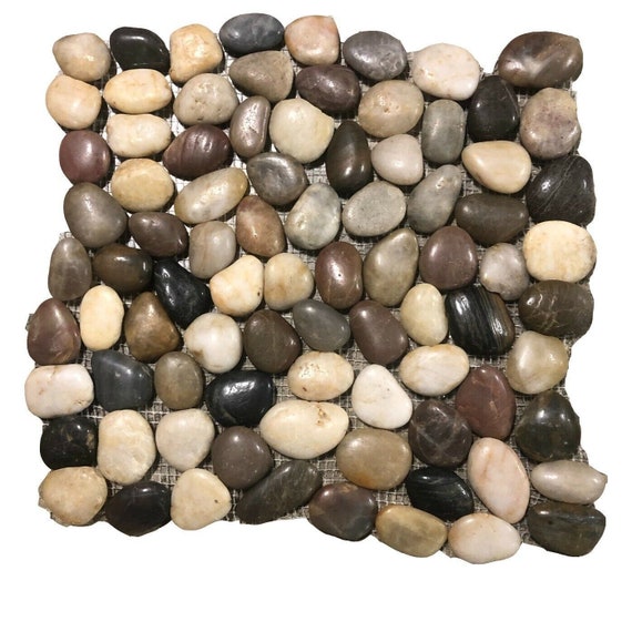 Tile 12x12 Mixed Colors Pebble Shower Floor Wall … - image 3