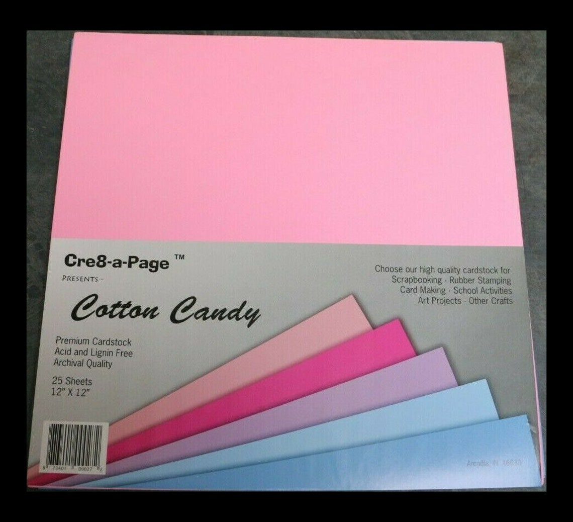 12x12 Cotton Candy Multi Pack Paper Cardstock 25 Sheets Etsy