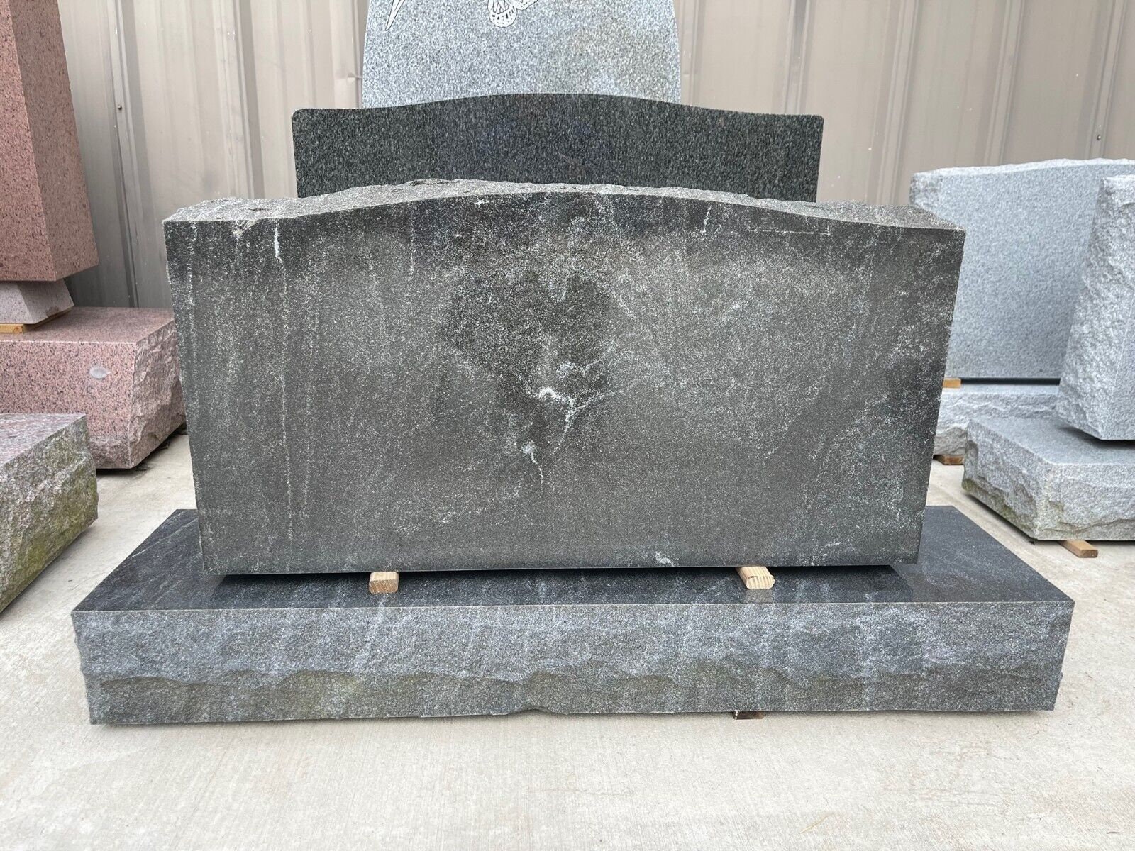 Stardust Black Granite Serpentine Monument MN-30B | Cemetery Headstone ...
