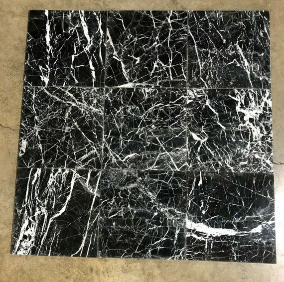 Black Marble Tile 12X12 Backsplash Kitchen Backsplash… Gem