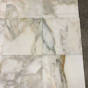 Gold Cream Glacier Marble Natural Stone Tile 18&quot;x18&quot; Floor -6 Tiles EF-28